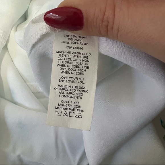 NEW NWT Show Me Your Mumu Marmont Lace Up Midi Dress Bluebell Daisy Print - Picture 9 of 9